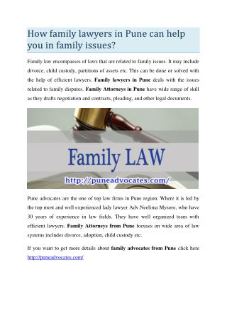 Family Lawyers Pune