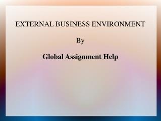 Sample PPT ON External Business Environment