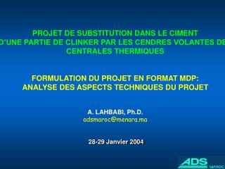 LE PROJET