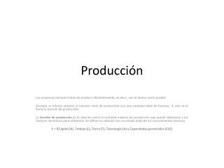 Producción