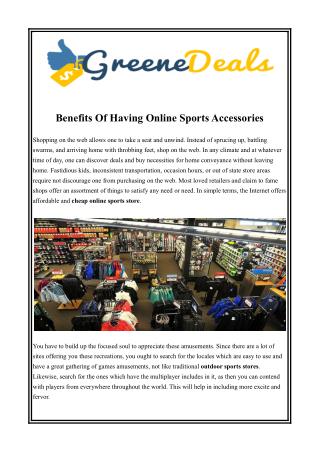 Cheap Online Sports Store