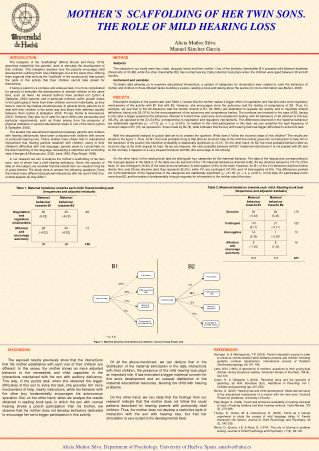 MOTHER´S SCAFFOLDING OF HER TWIN SONS. THE ROLE OF MILD HEARING LOSS