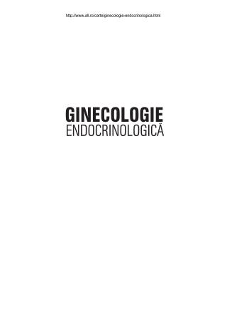 GINECOLOGIE ENDOCRINOLOGICĂ Free PDF