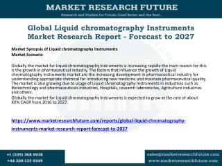 Global Liquid chromatography Instruments Market Research Report - Forecast to 2027