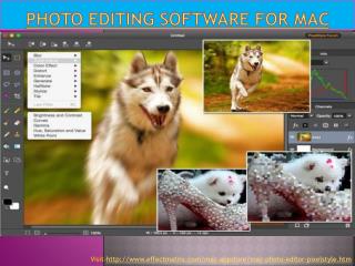 Photo Editing Software for Mac