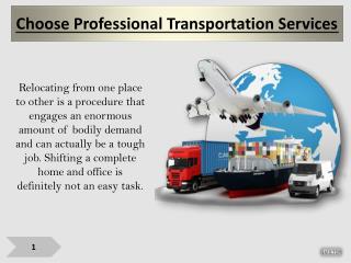 Choose Professional Transportation Services