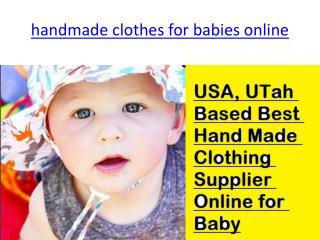 handmade clothes for babies online