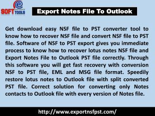 Export Notes File To Outlook