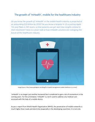 mHealth – Mobile Healthcare App Market Sizing 2015 – 2020