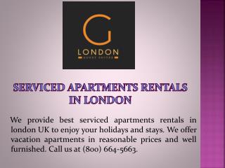 Serviced Apartments Rentals in London