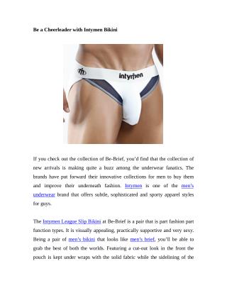 Be a Cheerleader with Intymen Underwear