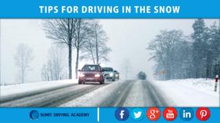 Tips for driving in the snow