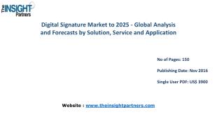 Digital Signature Market Share, Size, Forecast and Trends by 2025 |The Insight Partners