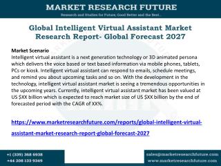 Intelligent Virtual Assistant Market Research, Size, Share Analysis by Manufacturers, Regions, Type and Application to 2