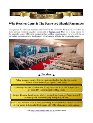 Why Roselyn Court is The Name you Should Remember
