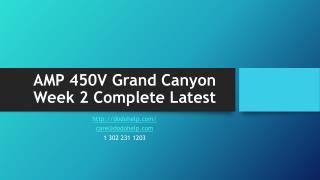 AMP 450V Grand Canyon Week 2 Complete Latest (Discussions and Assignments)