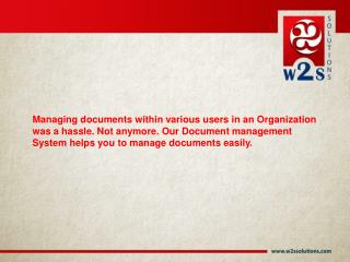 Document Management Systems - W2S Solutions.PPT