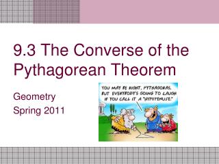 9.3 The Converse of the Pythagorean Theorem