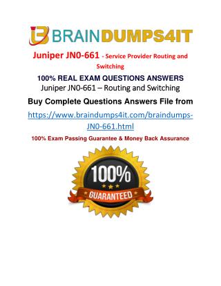 JN0-661 Real Exam Dumps
