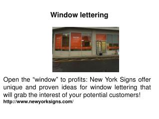 Window lettering