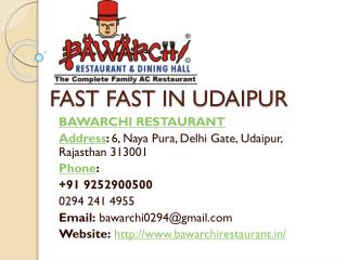 Fast food in udaipur