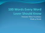 100 Words Every Word Lover Should Know