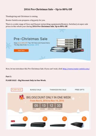2016 Pre-Christmas Sale, Up to 80% Off