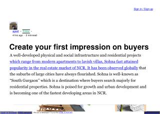 new projects in sohna