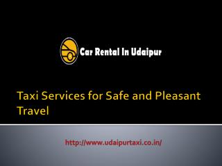 Taxi Services for Safe and Pleasant Travel