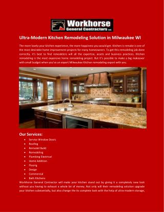 Ultra-Modern Kitchen Remodeling Solution in Milwaukee WI