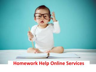 Homework Help Online Services