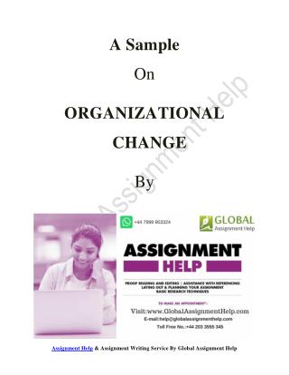 Sample ON Organizational change by Global Assignment Help