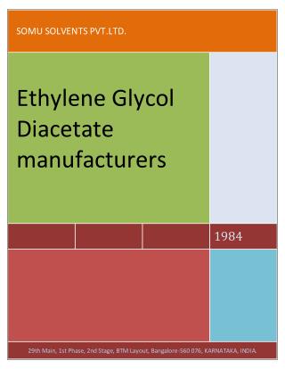 Ethylene Glycol Diacetate Manufacturers