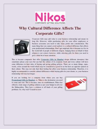 Why Cultural Difference Affects The Corporate Gifts
