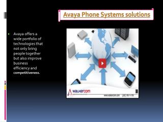 Avaya Phone Systems solutions