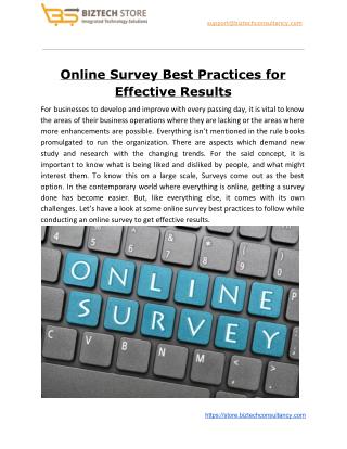 Online Survey Best Practices for Effective Results