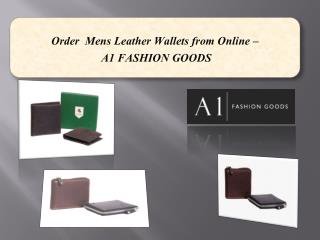 Order Mens Leather Wallets from Online –A1 FASHION GOODS