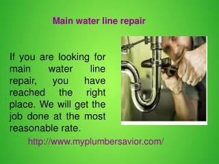 Main water line repair