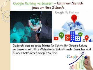 Google Ranking Verbessern