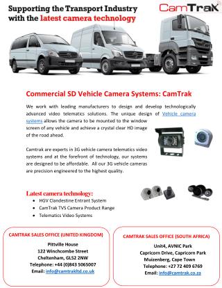Commercial SD Vehicle Camera Systems: CamTrak