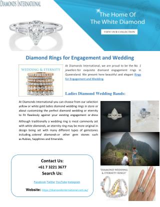 Diamond Rings for Engagement and Wedding