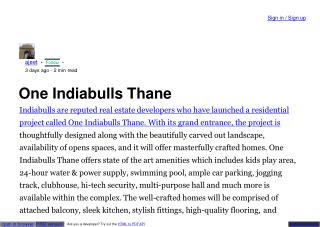 Indiabulls New Launch