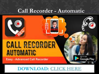 Automatic call recorder for android