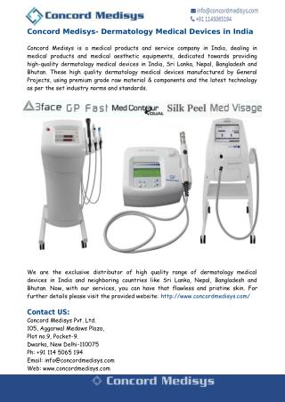 Concord Medisys- Dermatology Medical Devices in India
