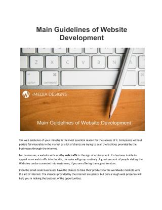 Main Guidelines of Website Development in Canada- iMedia Designs