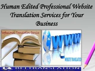 Human Edited Professional Website Translation Services for Your Business