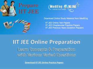 IIT JEE Online Practice Papers