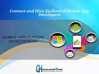 Contact and Hire Dedicated Mobile App Developers