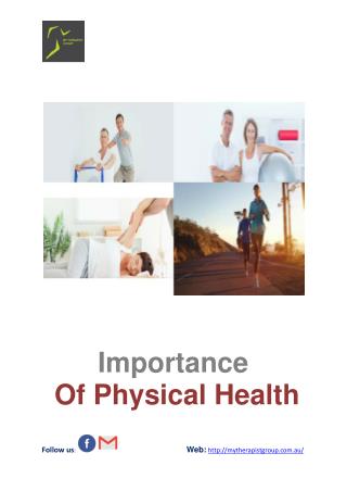 Importance of Physical Health
