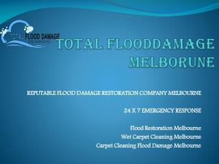 Flood damage restoration Melbourne